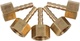 X AUTOHAUX 5 ks hadicových hubic mosazné vnitřní závity x 1/4 palce NPT vnitřní závit hadice 4mm