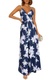 OUGES Dlouhé léto Dámské Dlouhé šaty Květinové šaty ve tvaru V Bez rukávů Ležérní Elegantní Plážová