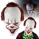 DVDGSC Horror Klaun Pennywise Mask: Realistická Halloween Party Latexová strašidelná maska pro děti