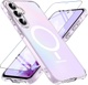 Magnetické puzdro BESINPO pre Samsung Galaxy A55 5G s tvrdeným sklom, vojenská ochrana Puzdro na