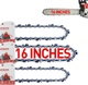 FuGuiB 16-palcové pílové reťaze, 3/8-palcový LP 1,3 mm 56 TG 40 cm balenie 3 reťazí pre reťazové píly,