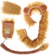 XEPST Kostýmový set Animal Lion, Levie uši Set Chvost a Tlapka s čelenkou Lion Tail Lion Tail pre