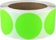 Balení 500 neonově zelených kruhových samolepicích štítků 51 mm