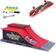 KETIEE Finger Skateboard Rampa, Mini Fingerboard Sada Skate Park Součásti Rampy Fingerboard DIY