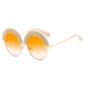Retro kulaté sluneční brýle Dollger Ženy Muži UV400 90. léta 20. století Velké kulaté brýle