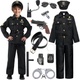Policejní kostým Velmawig Děti: Chlapecký policejní cosplay outfit s doplňky Karnevalové kostýmy