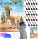 KUUQA Pin The Tail na The Donkey Party Game, Potreby pre mexickú Donkey Party, Dekorácie na