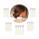 Balení 18 perleťových jehliček do vlasů, svatební vlasové doplňky ve tvaru U, zlaté vlasové doplňky