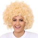 Hatstar Afro Wig Blonde, parochňa ku karnevalu s kučeravými vlasmi pre ženy a mužov, 140 g, kostýmová