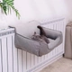 Happi N Pets Velký kočičí pelíšek s ohřívačem, teplé a stabilní sedátko pro velké kočky s pratelným