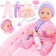 GirlDiary Realistická 12palcová bábika Reborn s doplnkami, 3 šaty, kolíska, sada na kŕmenie, bábiky