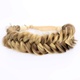 BOBIYA Rozstrapatené široké syntetické zapletené vlasy, hustá elastická strečová čelenka