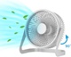 Stolní ventilátor FUNJEO F06 s USB, 6,5 palce, výkonný se 2 rychlostmi, rotace 360°, pro