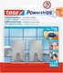Tesa Powerstrips Hook Malý kovový ČTVERCOVÝ – Samolepicí nástěnný háček na sklo, dlaždice, dřevo,