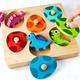 KmmiFF drevené hračky od 1 roka, drevené puzzle dinosaurie vajcia drevená hračka, uchopovacie puzzle