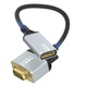 Jednosměrný adaptér HDMI na VGA, adaptér HDMI samice na VGA samec, nylonový opletený kabel, adaptér