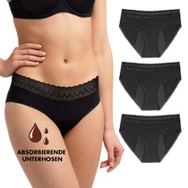 Menstruační kalhotky ZENAPHYR 3 ks černé