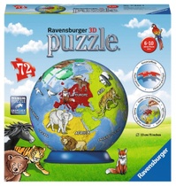 Puzzle Ravensburger Malovaný globus 3D
