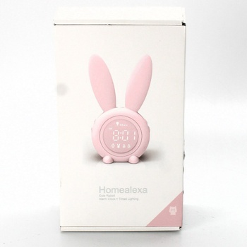 Budík se světlem Homealexa Cute Rabbit Clock