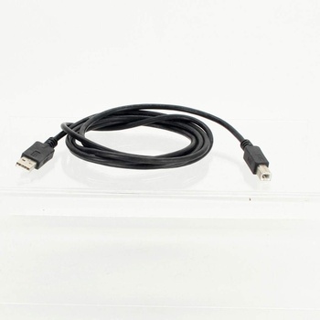 2 x Kabel USB A-B černý délka 200 + 100 cm