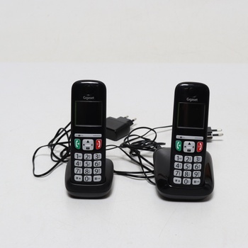 Bezdrátové telefony Gigaset Dect černé 2 ks