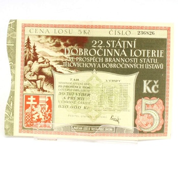 Los 22. státní dobročinná loterie z r. 1936