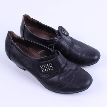 Dámské boty na nízkém podpatku černé