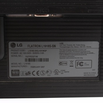 LCD monitor LG L1918S 19'' černostříbrný