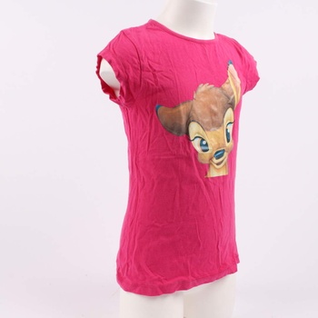 Dívčí tričko Disney růžové s kolouškem Bambi