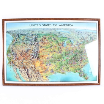 Obraz mapy Spojených států amerických