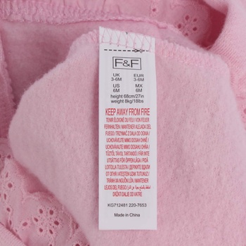 Dětská mikina F&F s kapucí růžová