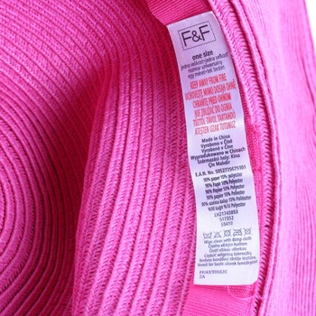 Dámský klobouk F&F růžový 