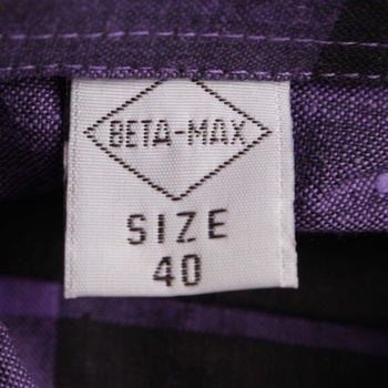 Pánská košile Beta-Max fialová kostkovaná