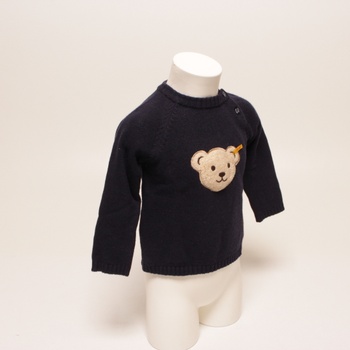 Chlapecký svetr modrý s medvídkem steiff