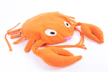Plyšový krab oranžové barvy