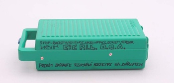 Box na audiokazety plastový zelený