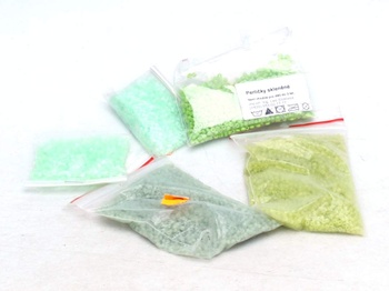 Korálky skleněné 5 balení odstínů zelené
