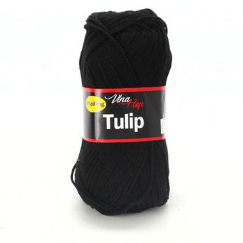 Vlny na pletení Tulip černé barvy