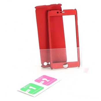 Oboustranný kryt červený plast iPhone 6/6S