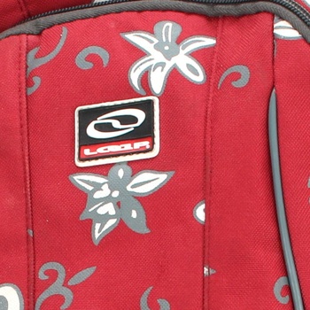Dětský batoh Loap červený s kytičkami