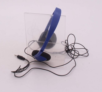 Náhlavní sluchátka modrá, 122 cm
