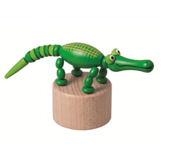 Dřevěná hračka Detoa Mačkací Krokodýl