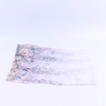 Dámský šátek odstín šedé s motivy květin