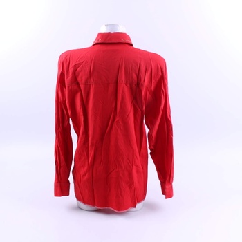 Dámská košile s dlouhým rukávem červená