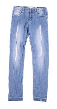 Dívčí džíny Zara Girls modré, trhaný efekt