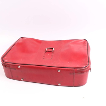 Cestovní kufr kožený červený