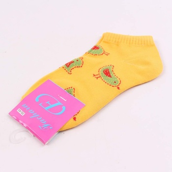 Dívčí žluté ponožky s ptáčky Fachara