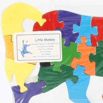 Dětské dřevěné puzzle Little Monkey kůň