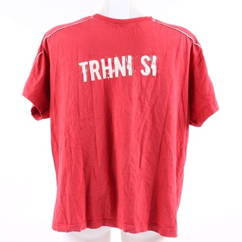 Pánské červené tričko s nápisem Trhni si