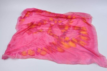 Dámský šátek odstín růžové a oranžové